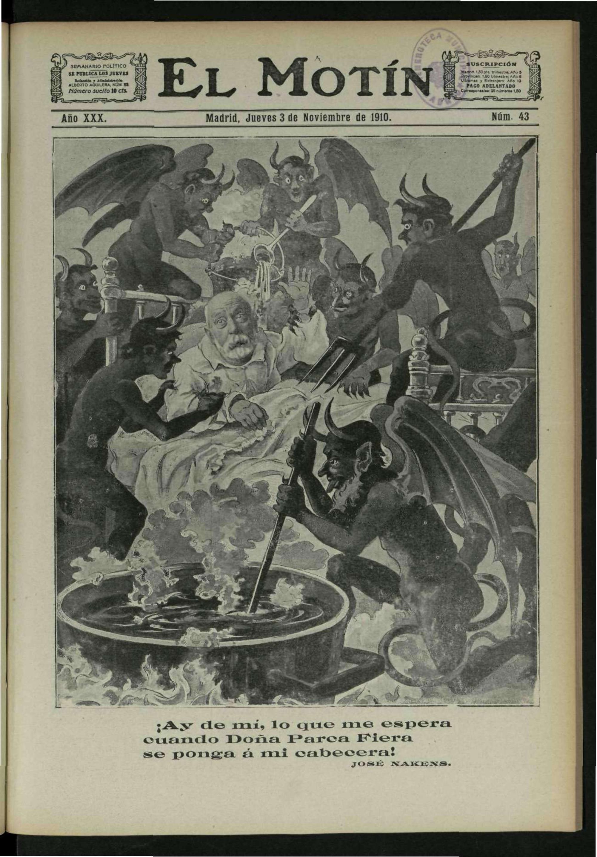 El Motín, 3-11-1910